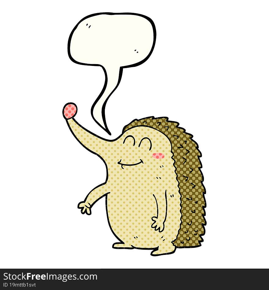 comic book speech bubble cartoon hedgehog