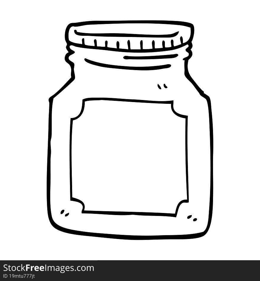 line drawing cartoon storage jar