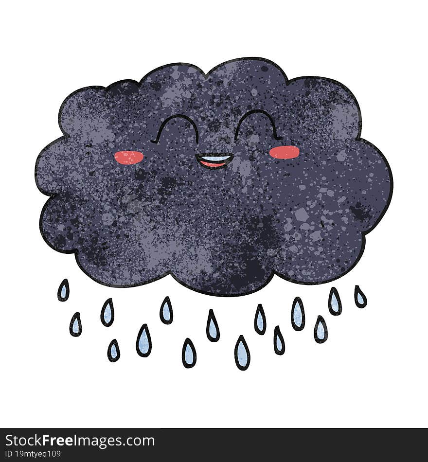 textured cartoon raincloud