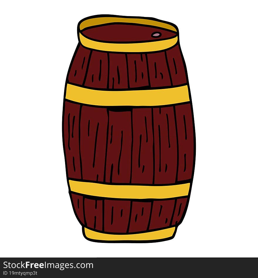 cartoon doodle of a barrel