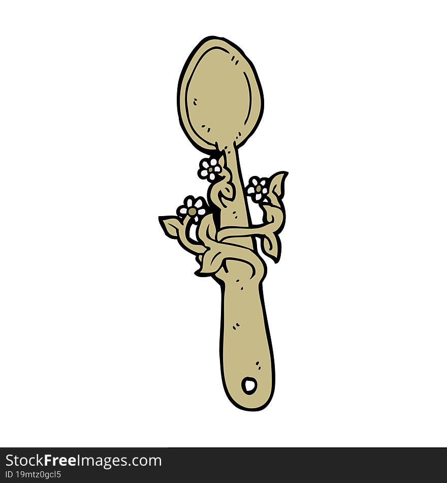 cartoon wooden spoon