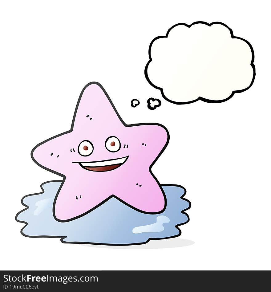 Thought Bubble Cartoon Starfish