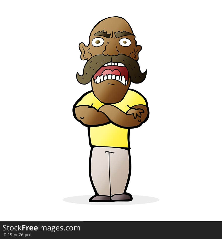 Cartoon Angry Man