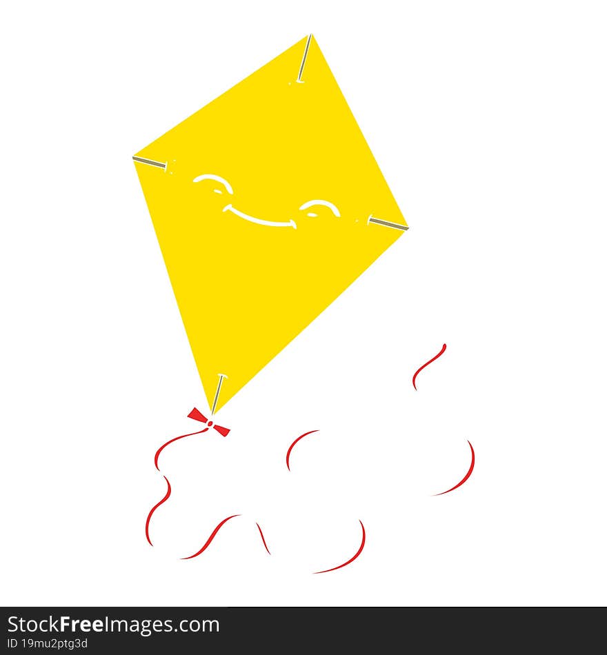 flat color style cartoon kite