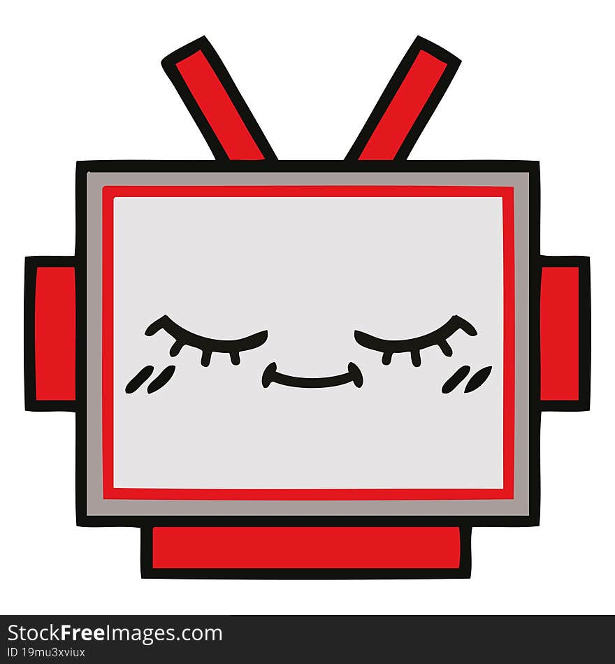 cute cartoon of a robot head. cute cartoon of a robot head