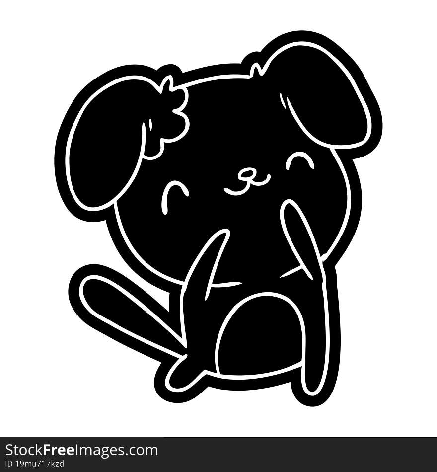 Cartoon Icon Kawaii Of A Cute Dog