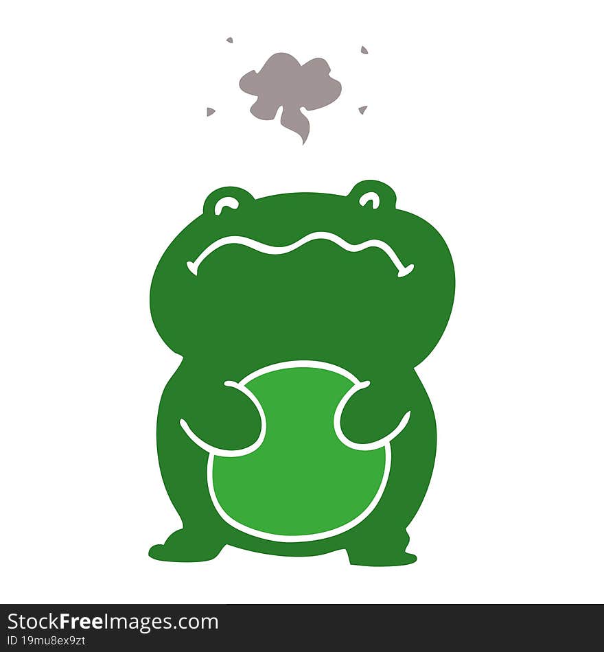 funny cartoon doodle frog