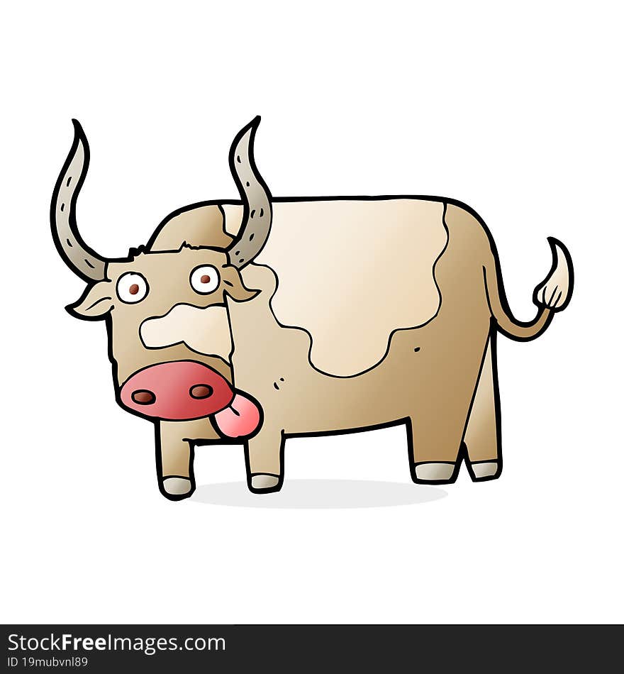 cartoon bull