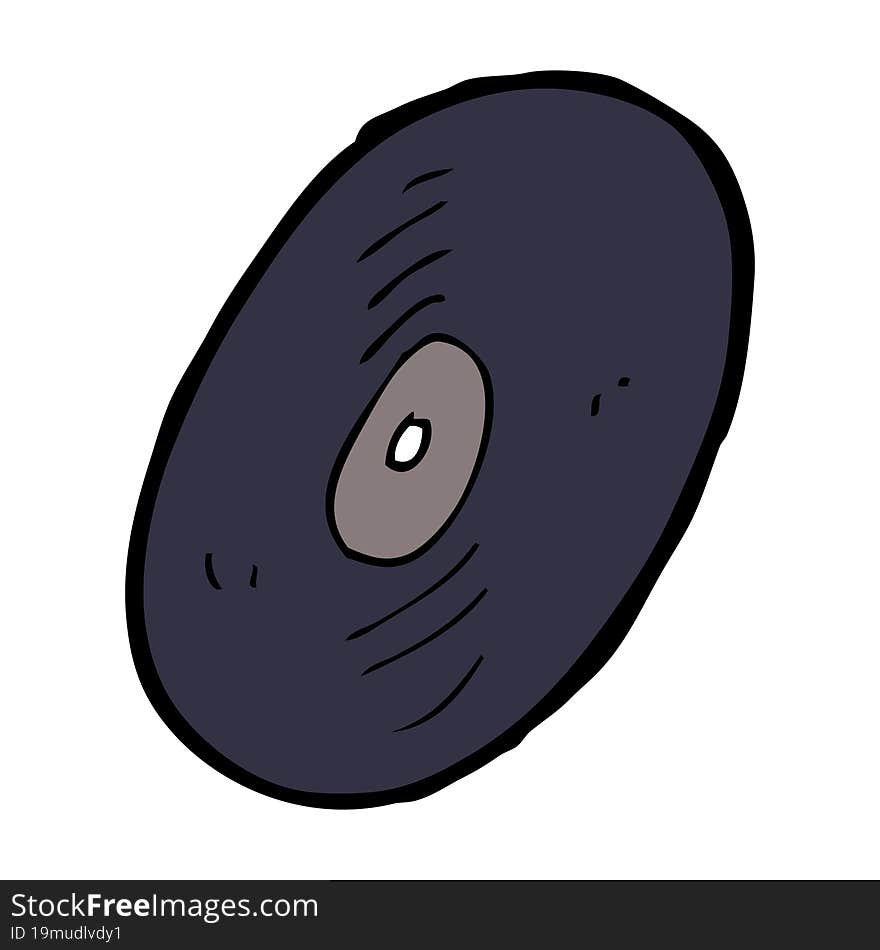 Cartoon Vinyl Record