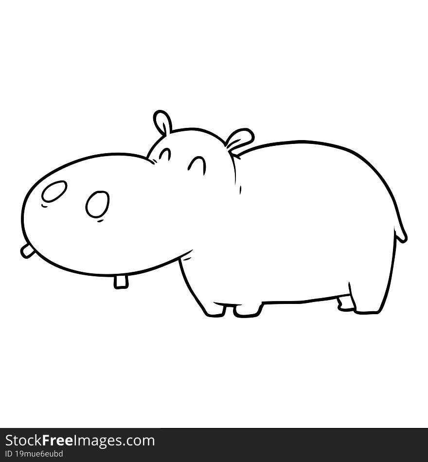 cartoon hippo. cartoon hippo