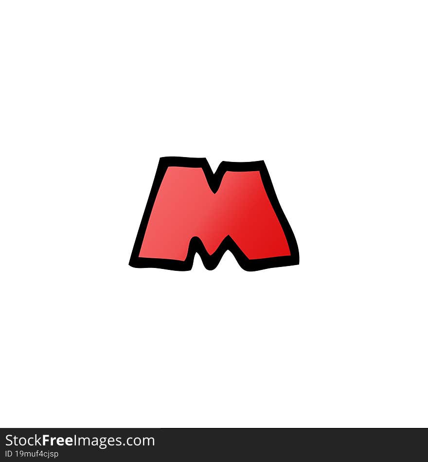 Cartoon Doodle Letter M