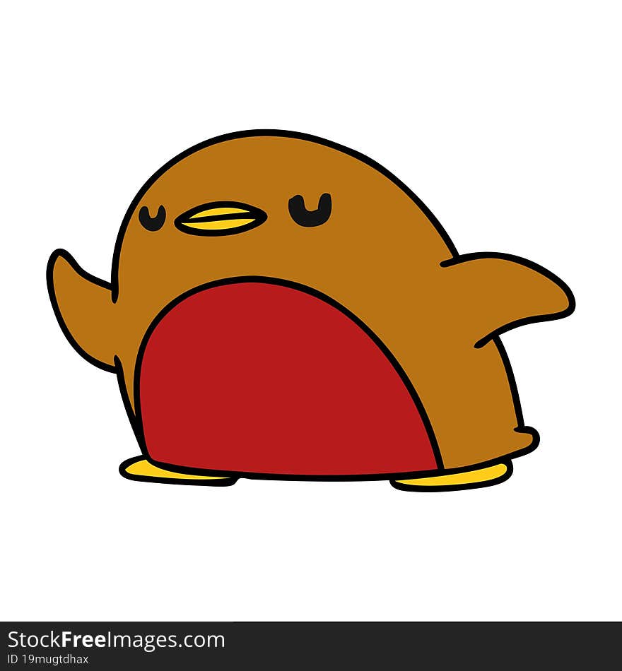 cartoon cute kawaii red robin