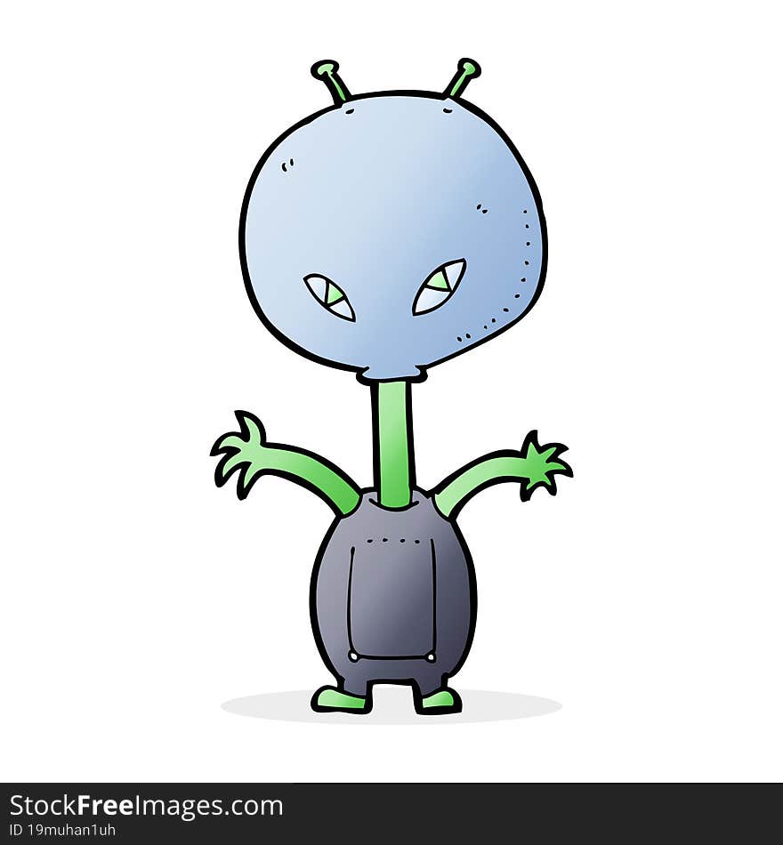 cartoon space alien