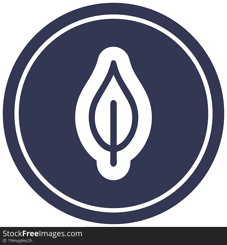 natural leaf circular icon