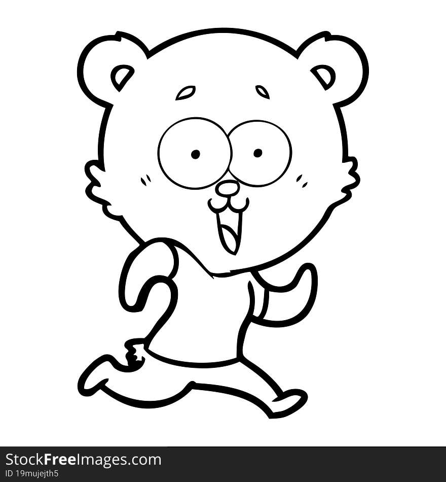 laughing teddy  bear cartoon. laughing teddy  bear cartoon