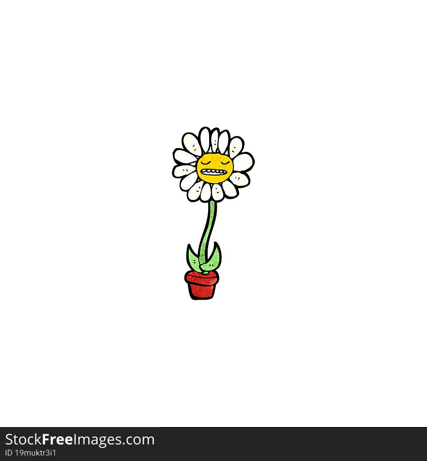 Flower Cartoon Character