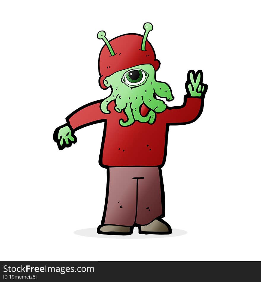 cartoon space alien