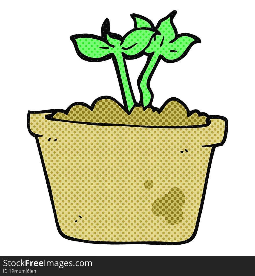 Cartoon Sprouting Plant