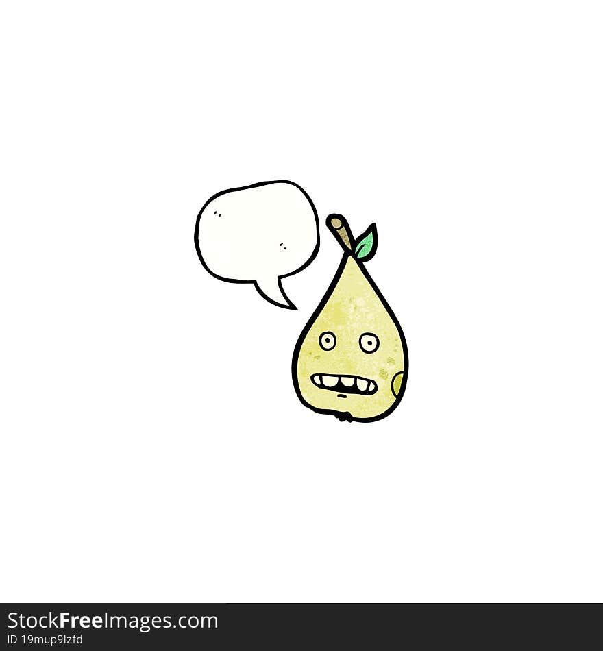 cartoon organic pear