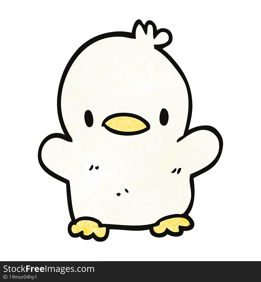 cartoon doodle baby duck