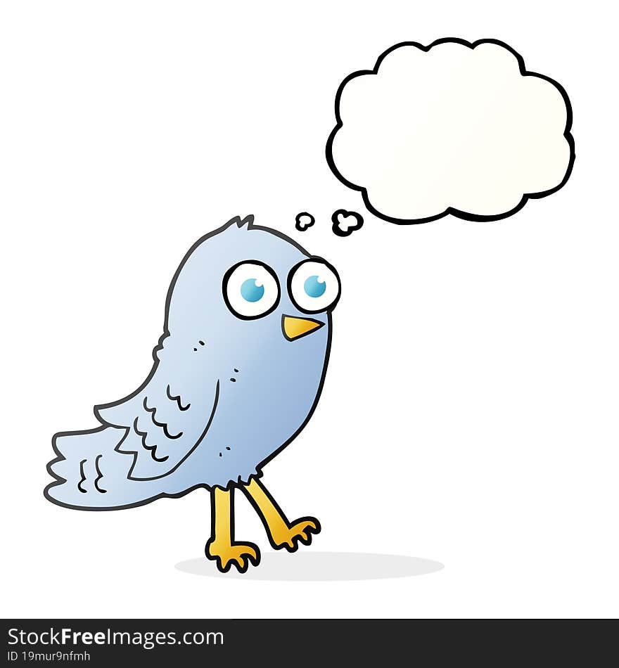 Thought Bubble Cartoon Bird