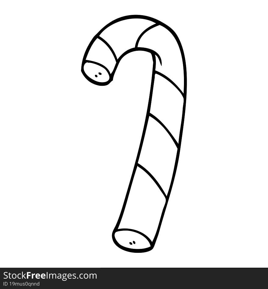 Line Drawing Cartoon Pink Candy Canes