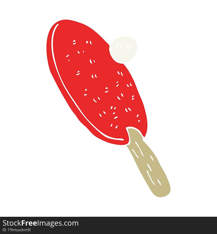 flat color illustration of table tennis bat. flat color illustration of table tennis bat