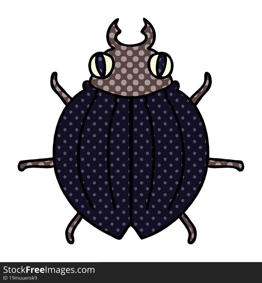 comic book style quirky cartoon beetle. comic book style quirky cartoon beetle