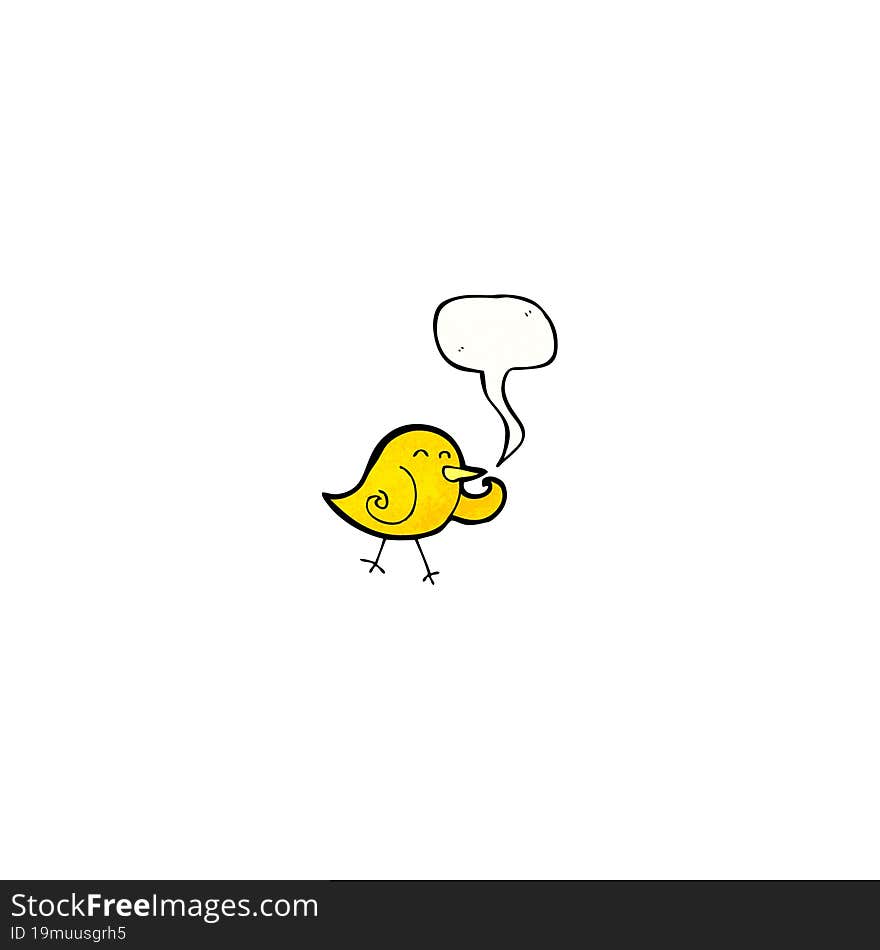 Cartoon Little Bird Laughing