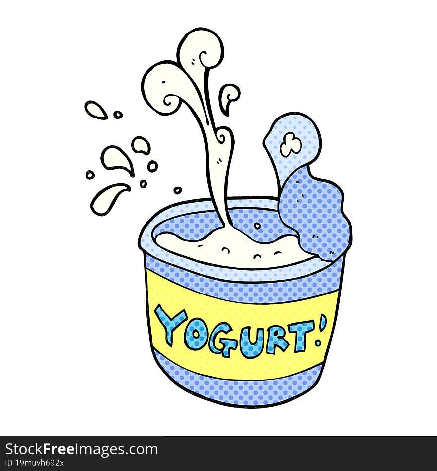 cartoon yogurt