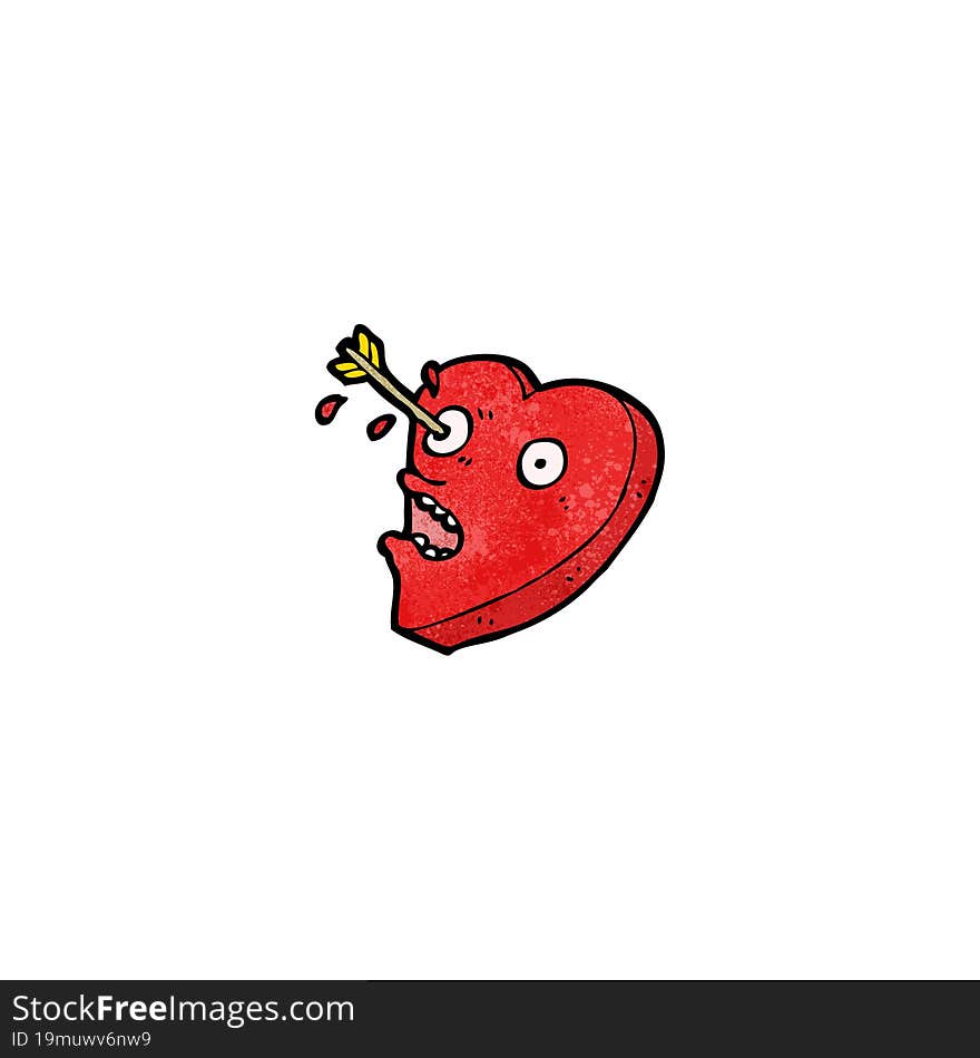 love heart cartoon character