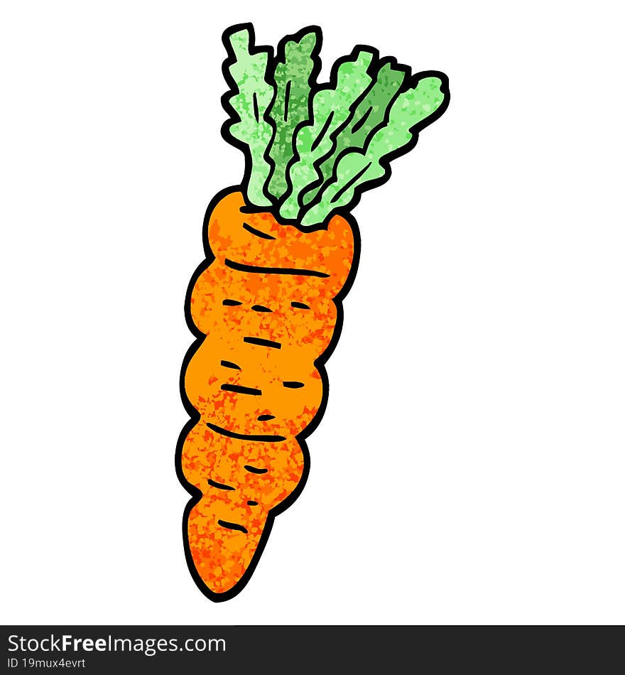 grunge textured illustration cartoon carrot