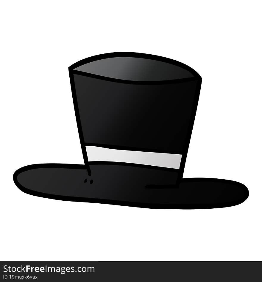 Cartoon Doodle Top Hat