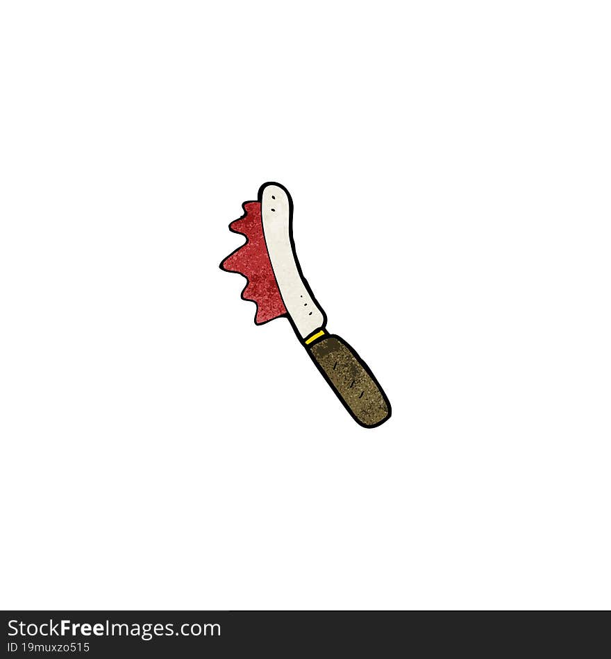 knife spreading jam cartoon