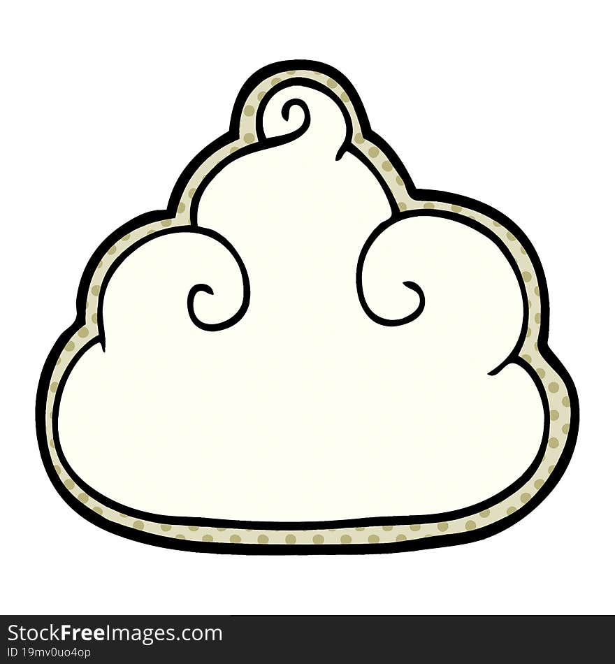 cartoon doodle cloud symbol