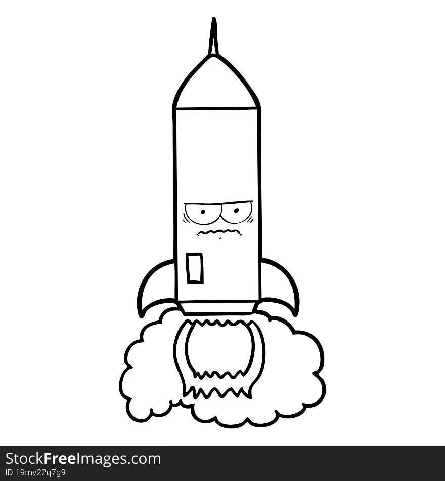 cartoon rocket. cartoon rocket