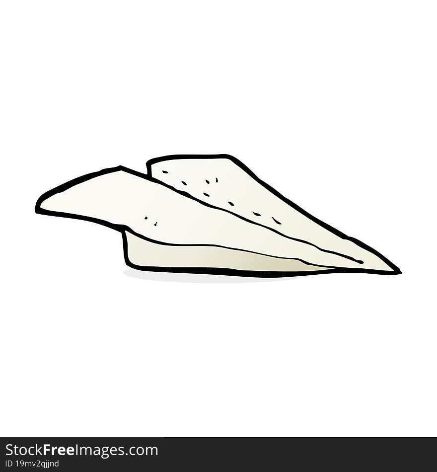 cartoon paper airplane