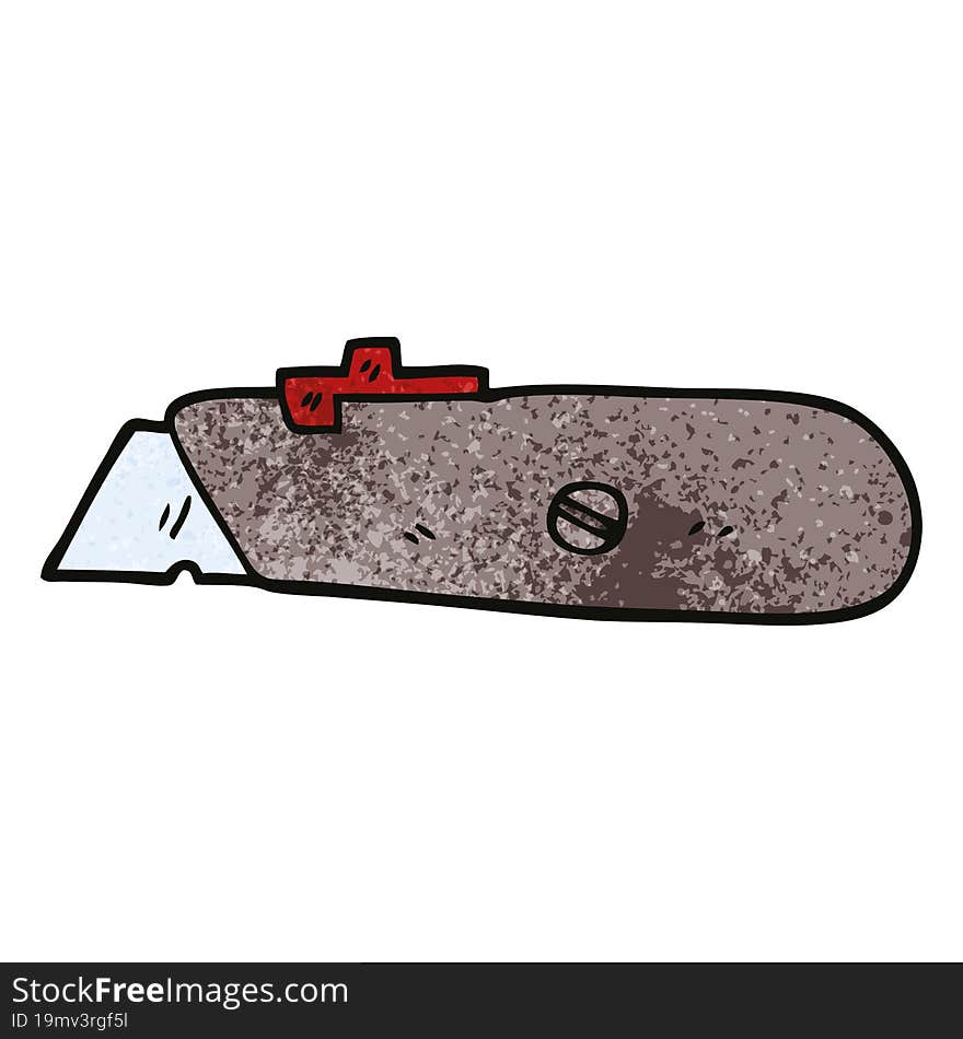 Cartoon Doodle New Work Knife