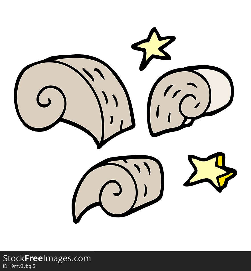 Cartoon Doodle Swirl Decorative Elements