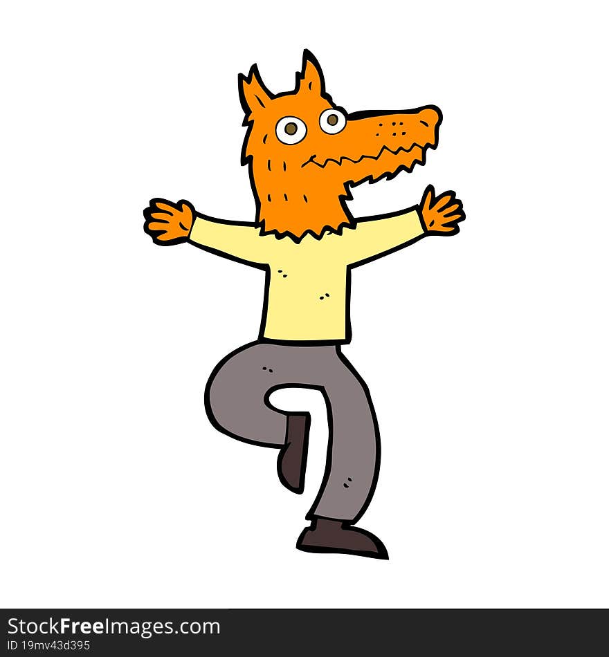 cartoon fox man