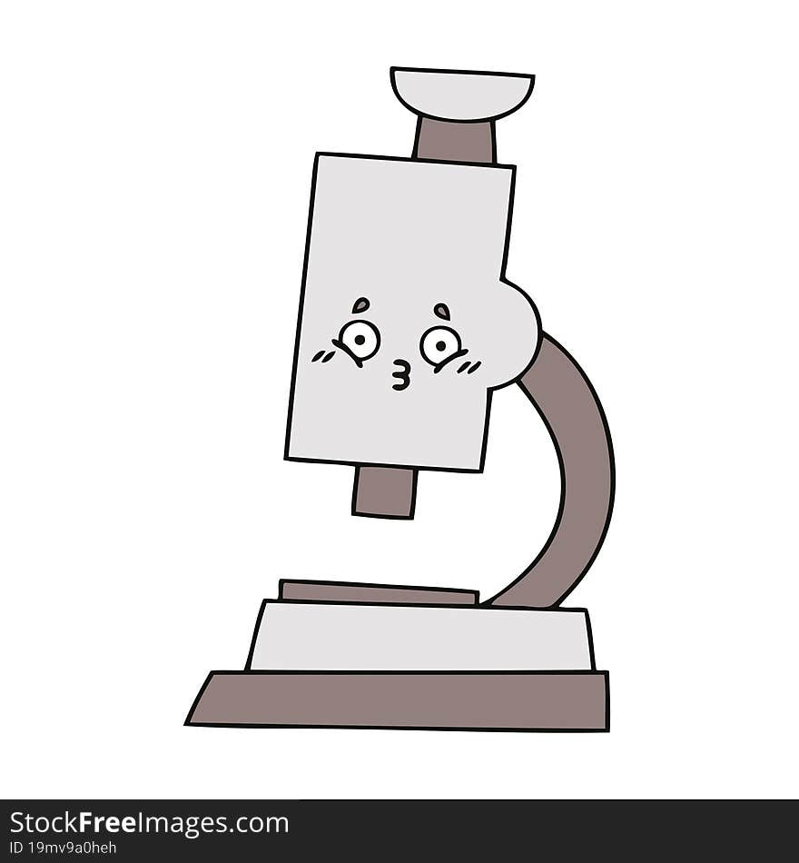 cute cartoon microscope