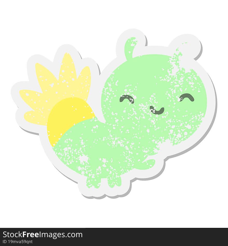 cute cartoon glow bug grunge sticker