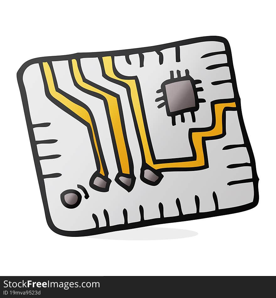 Cartoon Computer Circuitboard