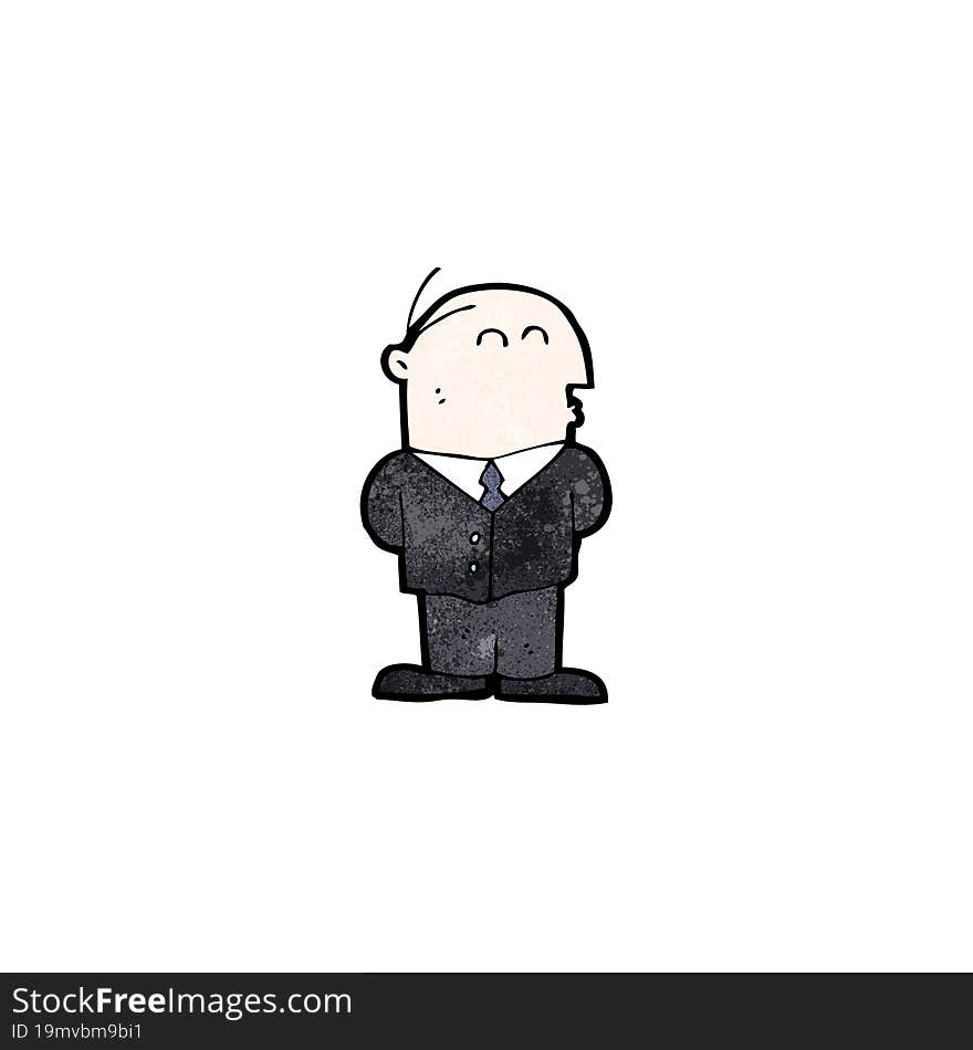 cartoon businessman in suit