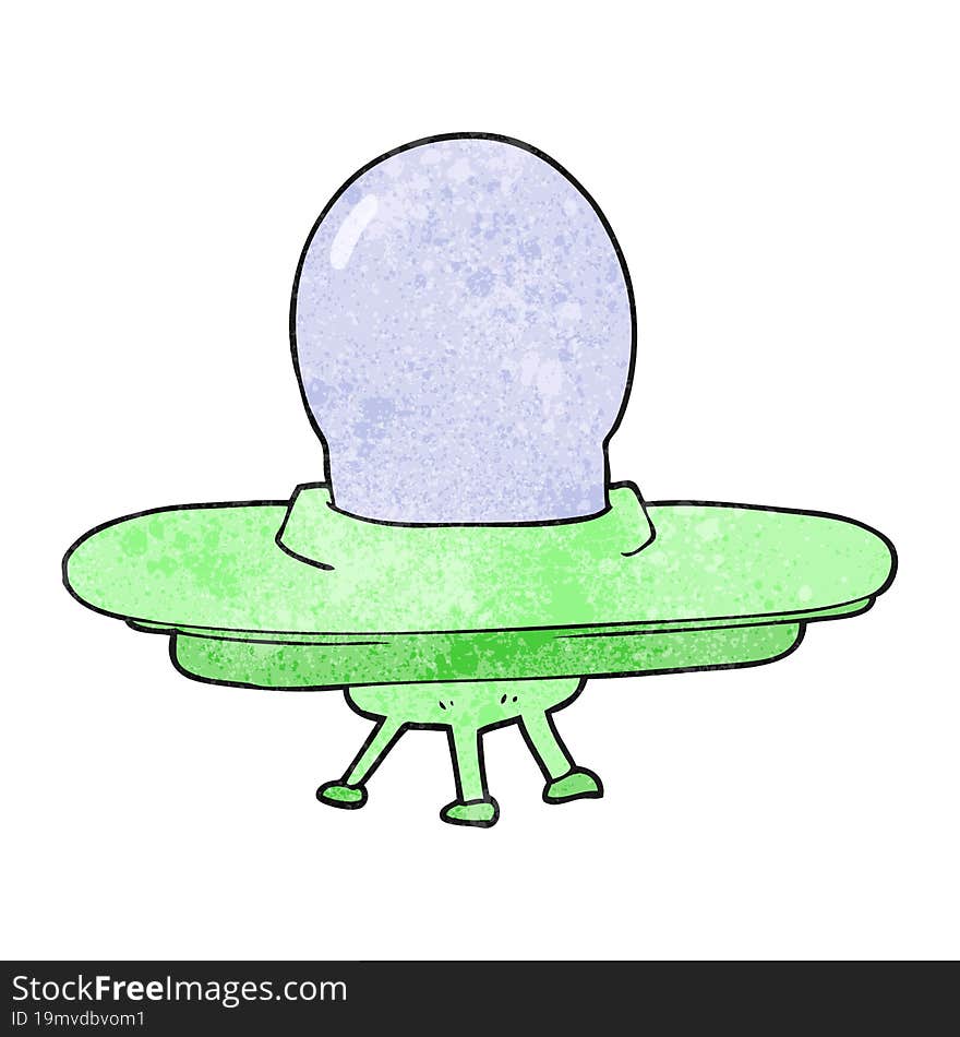 Textured Cartoon Flying Saucer