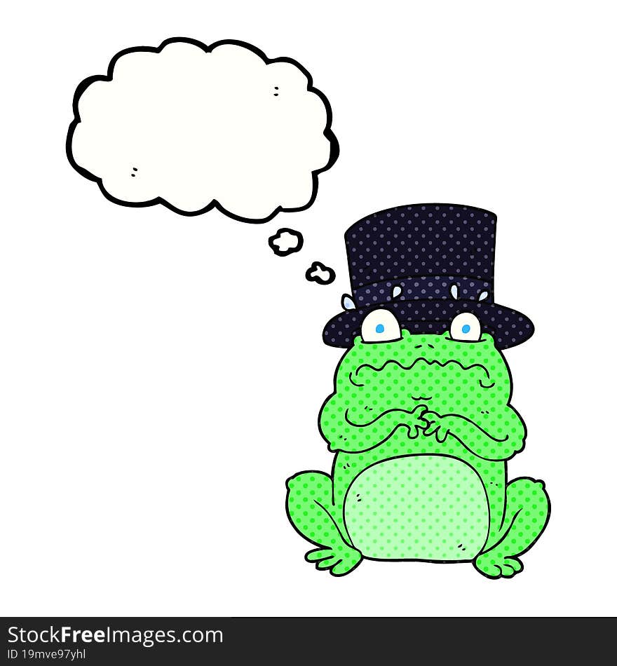 thought bubble cartoon wealthy toad