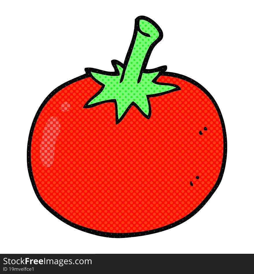 freehand drawn cartoon tomato