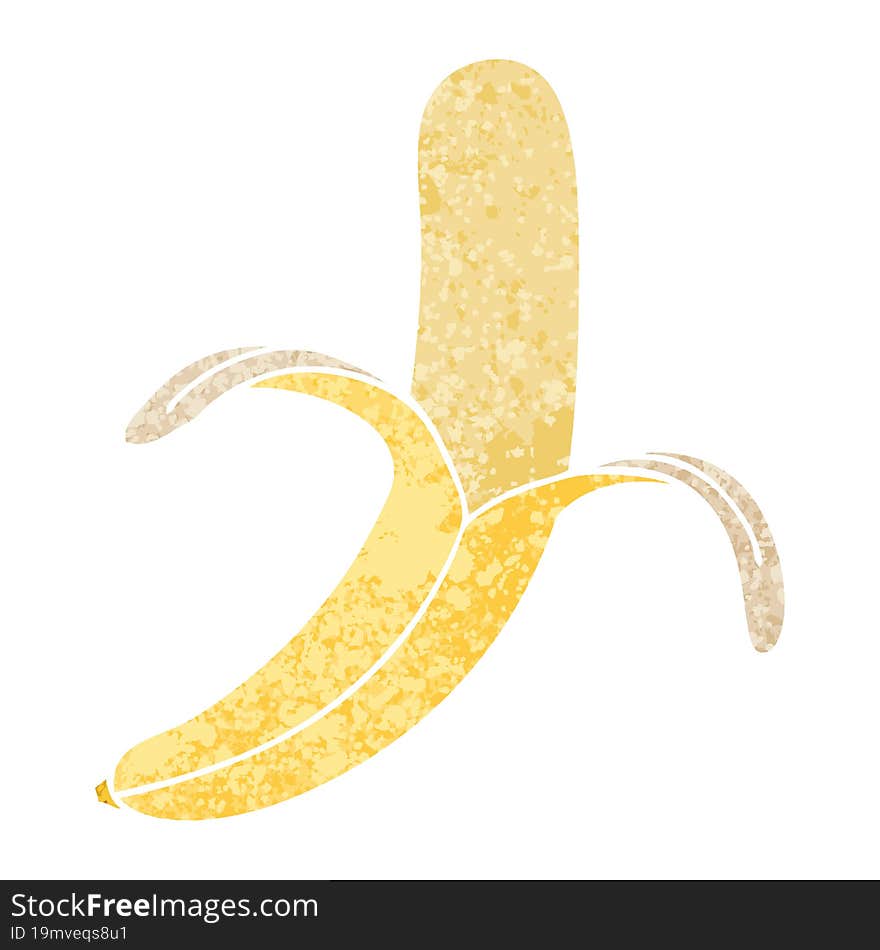 quirky retro illustration style cartoon banana