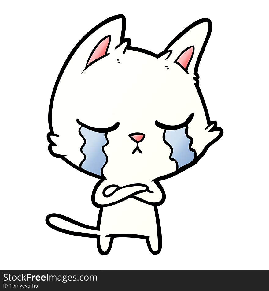 crying cartoon cat. crying cartoon cat