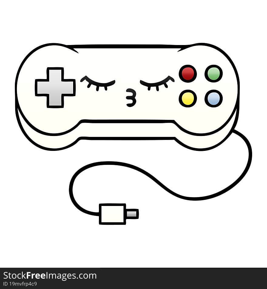 Gradient Shaded Cartoon Game Controller